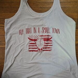 No Boundaries White Graphic Tank Top